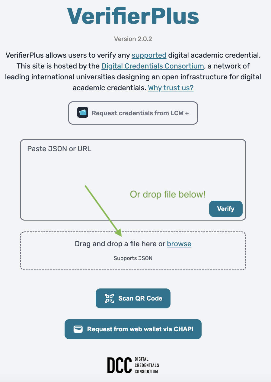 Example credential preview